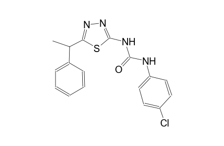 N-(4-chlorophenyl)-N'-[5-(1-phenylethyl)-1,3,4-thiadiazol-2-yl]urea