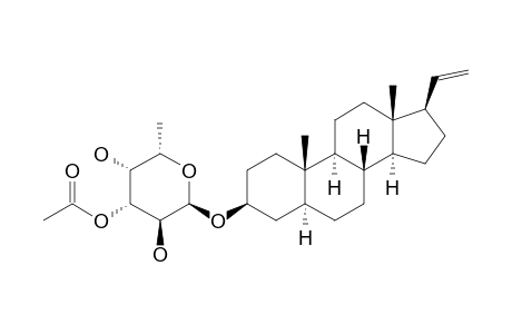 STEREONSTEROID_G;3-BETA-(3'-O-ACETYL-ALPHA-FUCOPYRANOSYLOXY)-PREGNA-20-DIENE