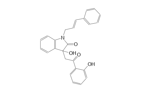 2H-indol-2-one, 1,3-dihydro-3-hydroxy-3-[2-(2-hydroxyphenyl)-2-oxoethyl]-1-[(2E)-3-phenyl-2-propenyl]-