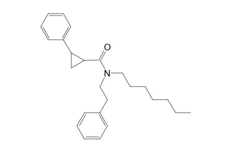 Cyclopropanecarboxamide, 2-phenyl-N-(2-phenylethyl)-N-heptyl-