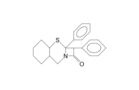 2,2a-Diphenyl-2R,2ac, 3ac,4,5,6,7,7ac-octahydro-1H,8H-azeto(2,1-B)(1,3)benzthiazin-1-one