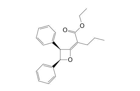 Ethyl (E)-2-((3R,4R)-3,4-diphenyloxetan-2-ylidene)pentanoate