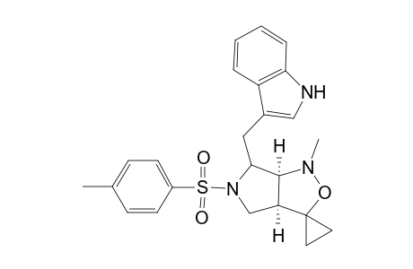 (3'aS,6'aS)-6'-(3"-Indolylmethyl)-1'-methyl-5'-tosyl-spiro[cyclopropane-1,3'-hexahydro-4H-pyrrolo[3,4-c]isoxazole]