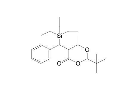 2-tert-Butyl-6-methyl-5-[phenyl(triethylsilyl)methyl]-1,3-dioxan-4-one