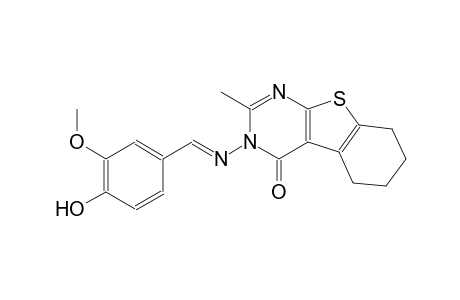 benzo[4,5]thieno[2,3-d]pyrimidin-4(3H)-one, 5,6,7,8-tetrahydro-3-[[(E)-(4-hydroxy-3-methoxyphenyl)methylidene]amino]-2-methyl-