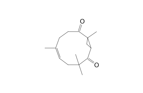 2,5,5,8-Tetramethyl-2,3-(methylene)-cyclodec-7-ene-1,4-dione