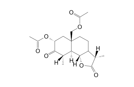 3-Oxo-2.beta.,14-diacetoxy-5.alpha.H,4,6,11.beta.H-eudesman-12,6-olide
