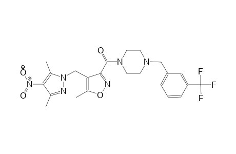 1-({4-[(3,5-dimethyl-4-nitro-1H-pyrazol-1-yl)methyl]-5-methyl-3-isoxazolyl}carbonyl)-4-[3-(trifluoromethyl)benzyl]piperazine