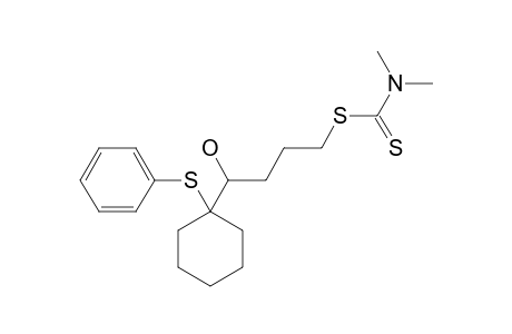 1-(N,N-Dimethyldithiocarbamoyl)-4-hydroxy-4-[1'-(phenylsulfanyl)cyclohexyl]butane