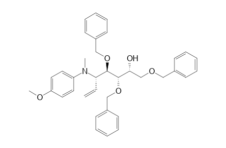 (2R,3S,4R,5S)-1,3,4-Tribenzyloxy-5-(4-methoxyphenyl)methylamino-6-hepten-2-ol