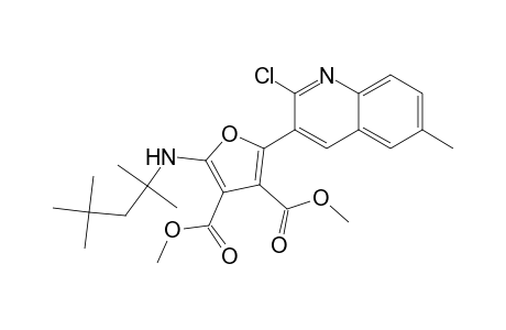 Dimethyl 2-(2-chloro-6-methylquinolin-3-yl)-5-(2,4,4-trimethylpentan-2-ylamino)furan-3,4-dicarboxylate