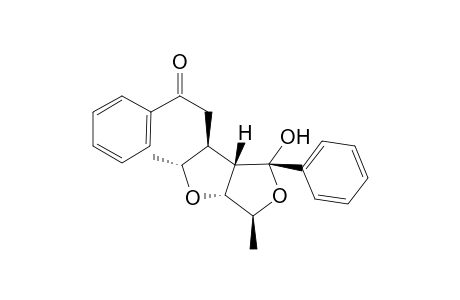 (+-)-2-{(2R,3S,3aS,4S,6S,6aR)-4-Hydroxy-2,6-dimethyl-4-phenylperhydrofuro[3,4-b]furan-3-yl]-1-phenyl-1-ethanone