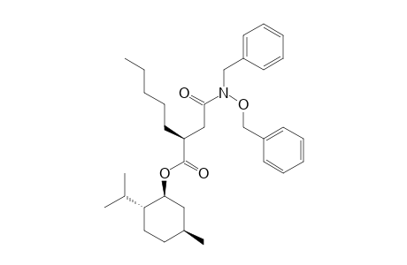 (R,1)-(-)-MENTHYL-2-(N-BENZYL-N-BENZYLOXYCARBAMOYLMETHYL)-HEPTANOATE