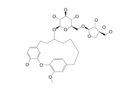 16-METHOXY-ACEROGENIN-B-9-O-BETA-D-APIOFURANOSYL-6-O-BETA-D-GLUCOPYRANOSIDE