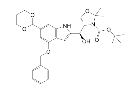 (4S)-4-[(R)-[4-benzoxy-6-(1,3-dioxan-2-yl)-1H-indol-2-yl]-hydroxy-methyl]-2,2-dimethyl-oxazolidine-3-carboxylic acid tert-butyl ester