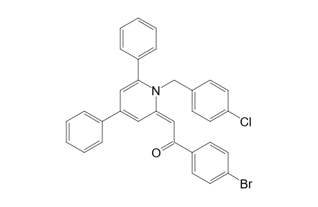 (2E)-1-(4-bromophenyl)-2-[1-(4-chlorobenzyl)-4,6-diphenyl-2-pyridylidene]ethanone