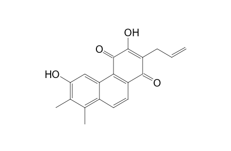 3,6-Dihydroxy-7,8-dimethyl-2-(2-propenyl)phenanthrene-1,4-dione