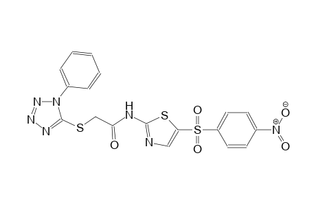 N-{5-[(4-nitrophenyl)sulfonyl]-1,3-thiazol-2-yl}-2-[(1-phenyl-1H-tetraazol-5-yl)sulfanyl]acetamide