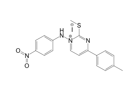1-(p-nitrophenyl)amino-4-(p-tolyl)-2-methylthiopyrimidinium iodide