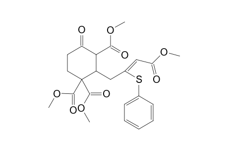 Methyl 3-(Phenylthio)-4-(2',5',6'-tris(mthoxycarbonyl)-5-oxocyclohexyl)but-2(Z)-enoate