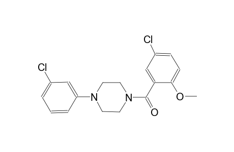 4-chloro-2-{[4-(3-chlorophenyl)-1-piperazinyl]carbonyl}phenyl methyl ether