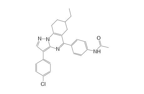 acetamide, N-[4-[3-(4-chlorophenyl)-7-ethyl-6,7,8,9-tetrahydropyrazolo[1,5-a]quinazolin-5-yl]phenyl]-