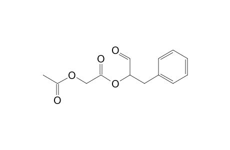 Acetic acid, (acetyloxy)-, 1-formyl-2-phenylethyl ester