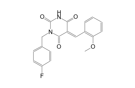 (5E)-1-(4-fluorobenzyl)-5-(2-methoxybenzylidene)-2,4,6(1H,3H,5H)-pyrimidinetrione
