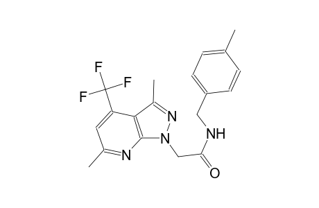 2-[3,6-dimethyl-4-(trifluoromethyl)-1H-pyrazolo[3,4-b]pyridin-1-yl]-N-(4-methylbenzyl)acetamide