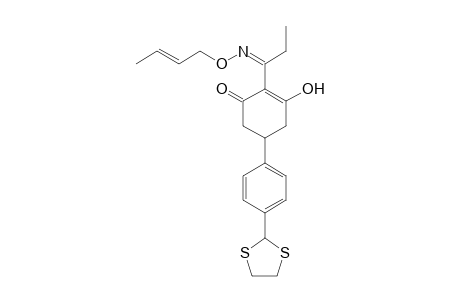 2-Cyclohexen-1-one, 2-[1-[(2-butenyloxy)imino]propyl]-5-[4-(1,3-dithiolan-2-yl)phenyl]-3-hydroxy-, (?,E)-