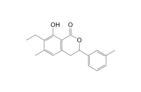 7-Ethyl-8-hydroxy-6-methyl-3-(m-tolyl)-3,4-dihydro-isochroman-1-one