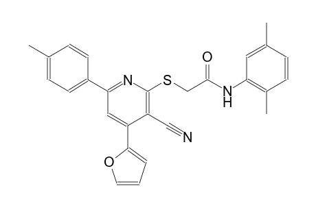 acetamide, 2-[[3-cyano-4-(2-furanyl)-6-(4-methylphenyl)-2-pyridinyl]thio]-N-(2,5-dimethylphenyl)-