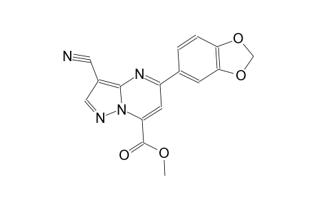 pyrazolo[1,5-a]pyrimidine-7-carboxylic acid, 5-(1,3-benzodioxol-5-yl)-3-cyano-, methyl ester