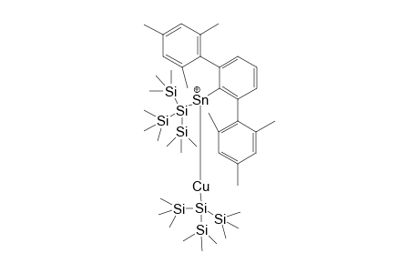 Tri(trimethylsilyl)silylcupper-stannyl[tri(merthylsilyl)silyl](2,4,6-trimesitylphenyl) complex
