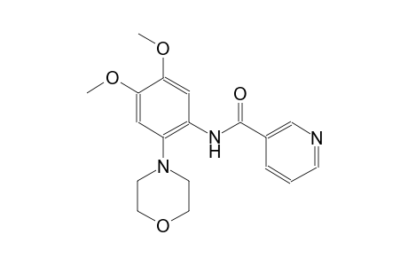 3-pyridinecarboxamide, N-[4,5-dimethoxy-2-(4-morpholinyl)phenyl]-