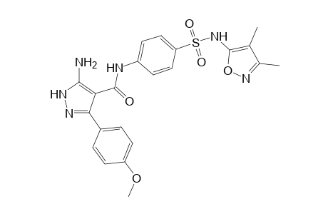 5-Amino-N-(4-{[(3,4-dimethylisoxazol-5-yl)amino]sulfonyl}phenyl)-3-(4-methoxyphenyl)-1H-pyrazole-4-carboxamide