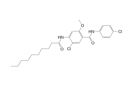 5-chloro-N-(4-chlorophenyl)-4-(decanoylamino)-2-methoxybenzamide