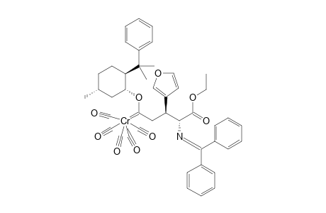 Pentacarbonyl[(3S,4R)-4-[N-(diphenylmethylidene)amino]-4-ethoxycarbonyl-3-(3-furyl)-1-[(1R,2S,5R)-8-phenylmenthyloxy]butylidene]chromium