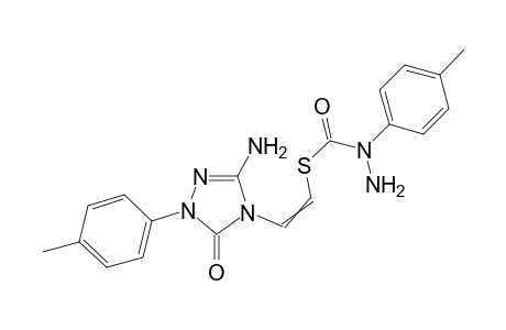 (1-p-Methylphenylhydrazino)carboxylic acid(2-(2-p-methylphenyl-5-amino-2,4-dihydro-1,2,4-triazol-3-on-4-yl)-vinyl)thiolate