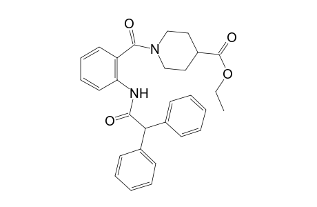 4-Piperidinecarboxylic acid, 1-[2-[(2,2-diphenylacetyl)amino]benzoyl]-, ethyl ester