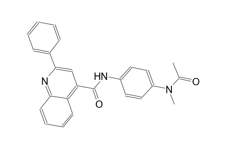 N-{4-[acetyl(methyl)amino]phenyl}-2-phenyl-4-quinolinecarboxamide