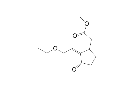 Methyl 2-[2'-(ethoxy)ethylidene]-3-oxocyclopentane-acetate