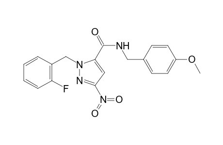 1-[(2-fluorophenyl)methyl]-N-[(4-methoxyphenyl)methyl]-3-nitro-1H-pyrazole-5-carboxamide
