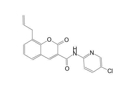 2H-1-benzopyran-3-carboxamide, N-(5-chloro-2-pyridinyl)-2-oxo-8-(2-propenyl)-