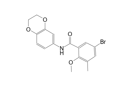 benzamide, 5-bromo-N-(2,3-dihydro-1,4-benzodioxin-6-yl)-2-methoxy-3-methyl-