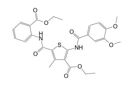 3-thiophenecarboxylic acid, 2-[(3,4-dimethoxybenzoyl)amino]-5-[[[2-(ethoxycarbonyl)phenyl]amino]carbonyl]-4-methyl-, ethyl ester