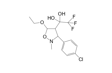 2-(N-Methyl)-3-(4-chlorophenyl)-4-(1,1-dihydroxy-2,2,2-trifluoroethyl)-5-ethoxyisoxazolidine