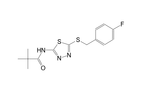 N-{5-[(4-fluorobenzyl)sulfanyl]-1,3,4-thiadiazol-2-yl}-2,2-dimethylpropanamide