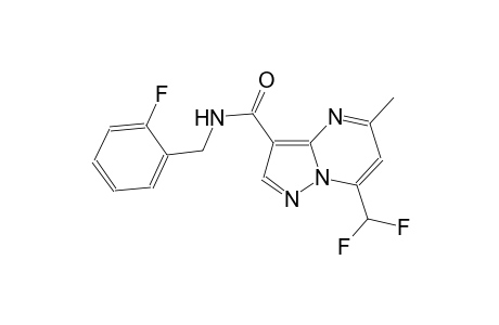 7-(difluoromethyl)-N-(2-fluorobenzyl)-5-methylpyrazolo[1,5-a]pyrimidine-3-carboxamide
