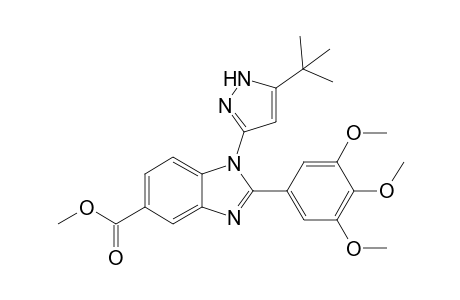 Methyl 1-(5-tert-butyl-1H-pyrazol-3-yl)-2-(3,4,5-trimethoxyphenyl)-1H-benzo[d]imidazole-5-carboxylate